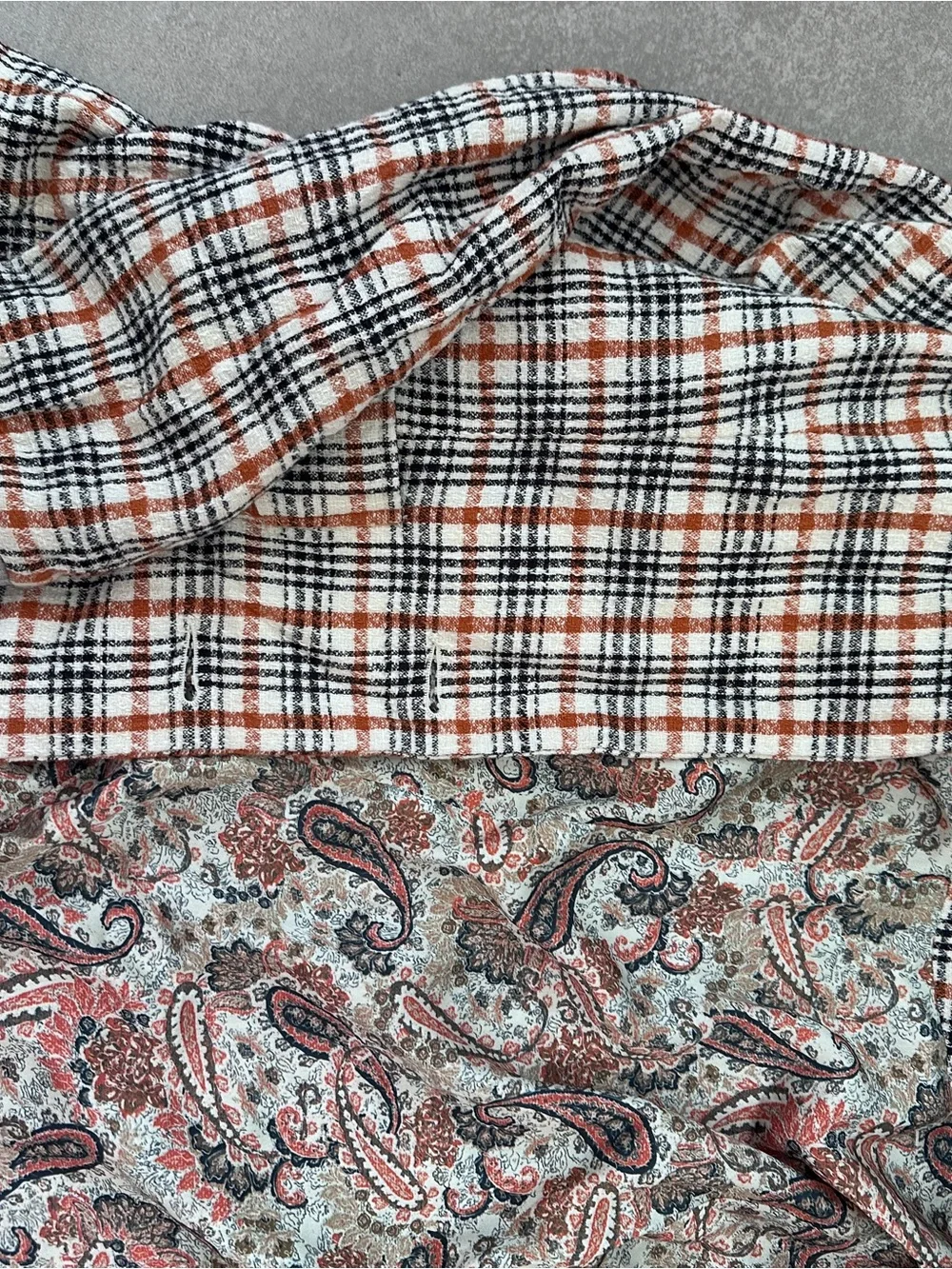 Free People Plaid Bomber Jacket & Pants Set in White, Red & Black